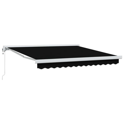 Toldo Retráctil Negro 350 X 250 Cm Tela Y Metal_1