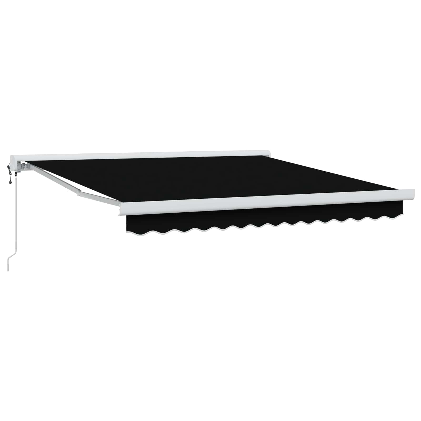 Toldo Retráctil Negro 300 X 250 X 165 Cm Tela Y Metal_1