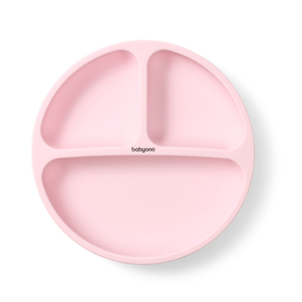 Plato De Silicona Con Compartimentos Y Ventosa Rosa_2