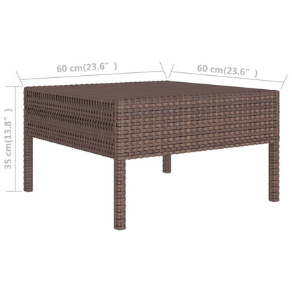 Vidaxl Set Muebles De Jardín 5 Pzas Y Cojines Ratán Sintético Marrón_5