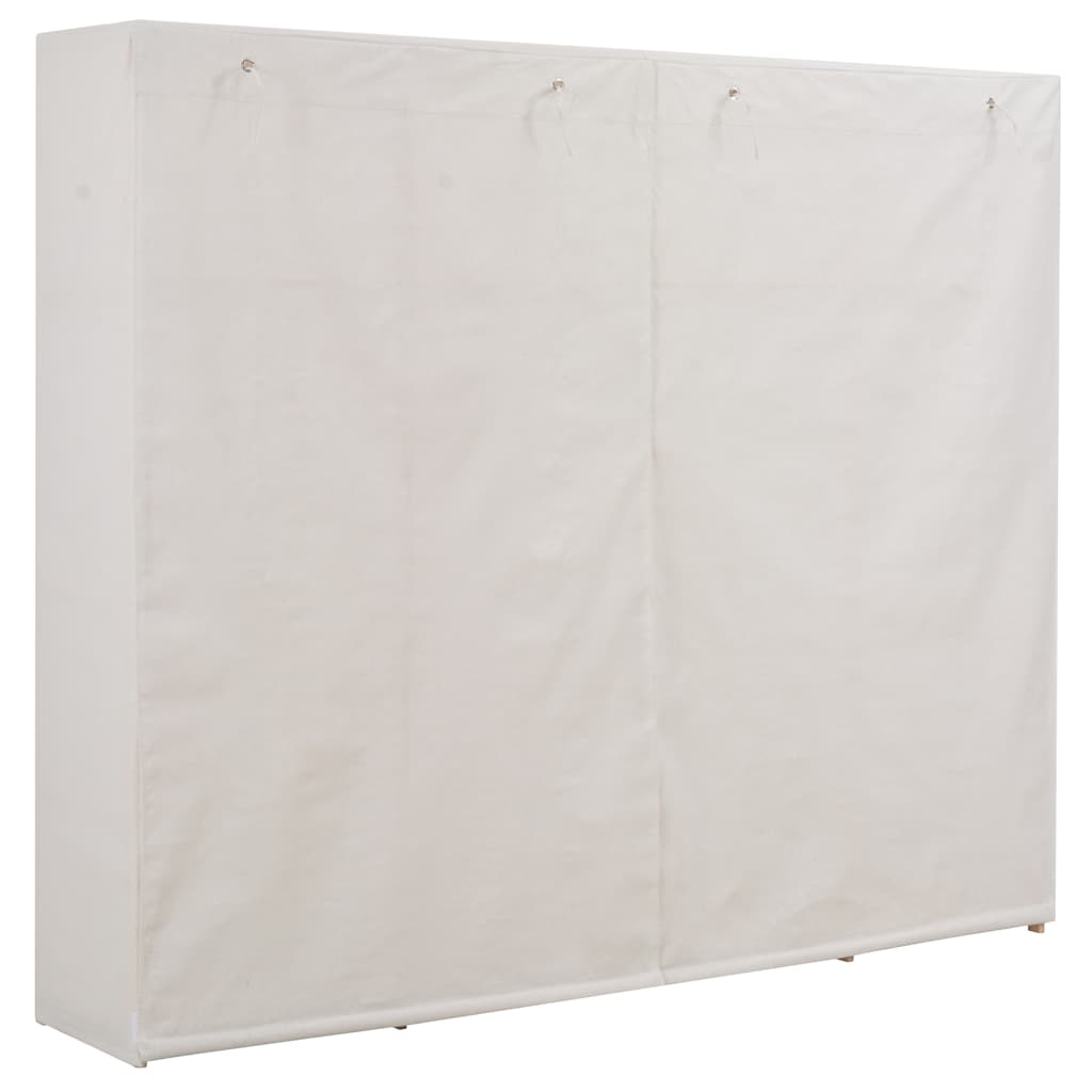 Armario De Tela Blanco 200x40x170 Cm_0