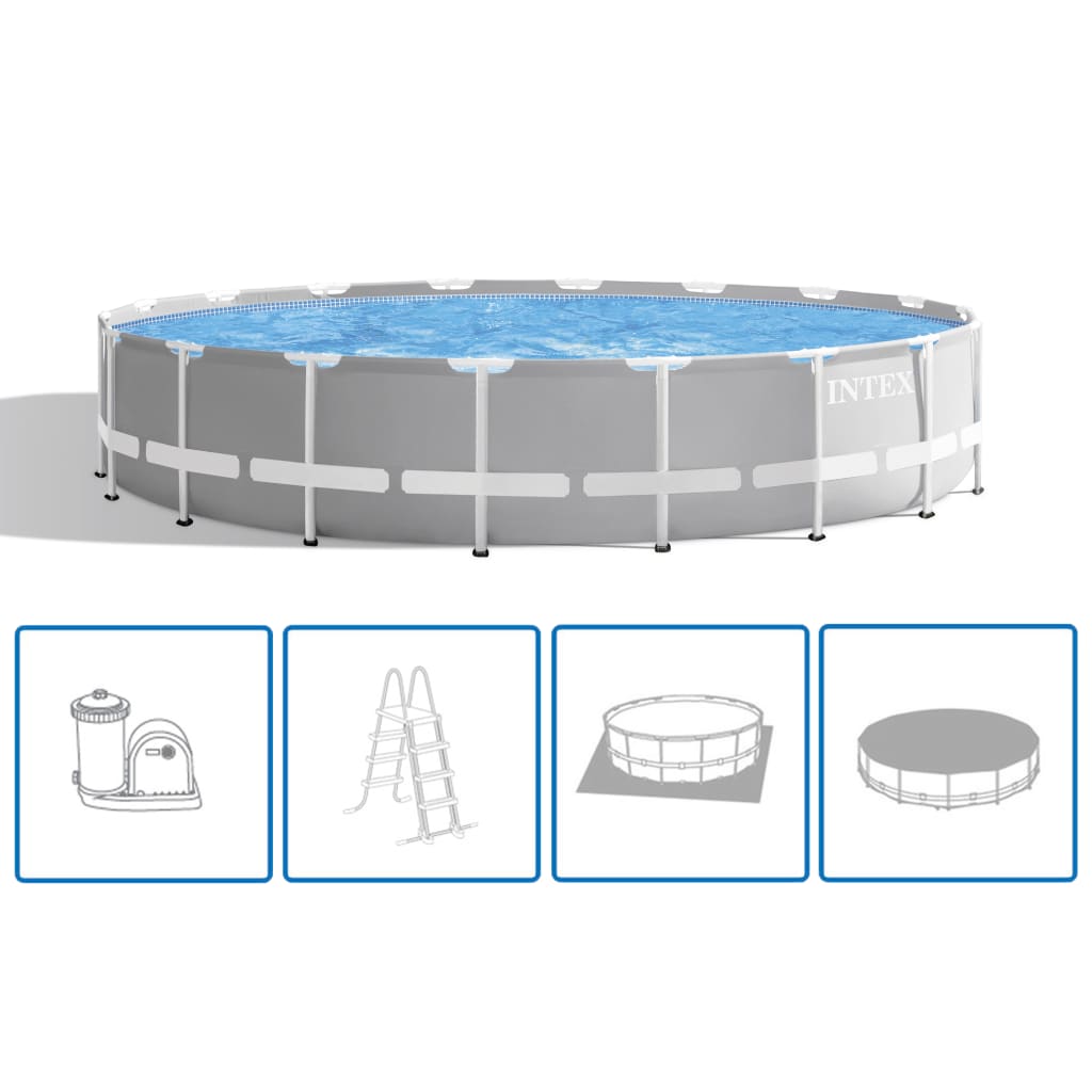 Intex Conjunto De Piscina Redonda Prism Frame 549x122 Cm_0