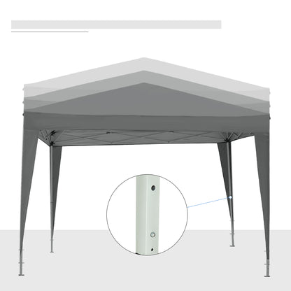 Outsunny Carpa Plegable Pop-up 3x3 M Con 4 Paredes Laterales Anti-uv Gris_4