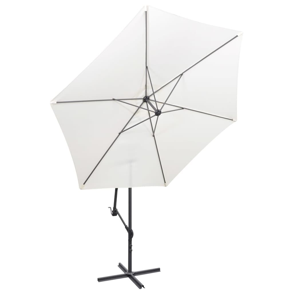 Vidaxl Sombrilla Voladiza 3 M Blanco Arena_1