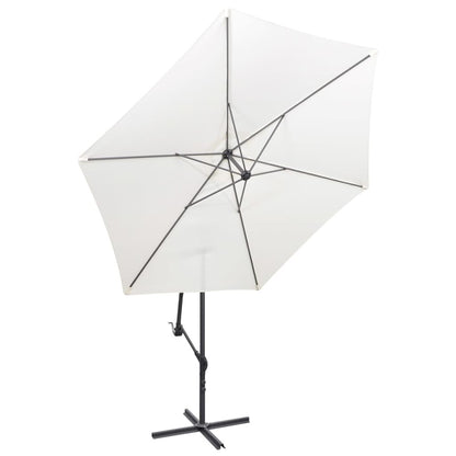 Vidaxl Sombrilla Voladiza 3 M Blanco Arena_1