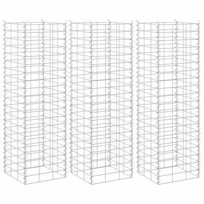 Arriates De Gaviones 3 Unidades Hierro 30x30x100 Cm_1