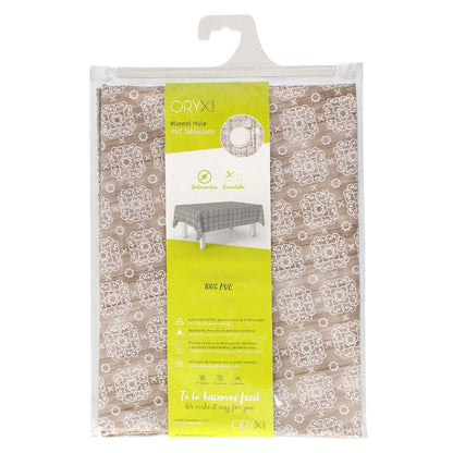 Mantel Hule Rectangular Estampado Madera Impermeable Antimanchas Pvc 140x250 Cm.  Recortable Uso Interior Y Exterior_3
