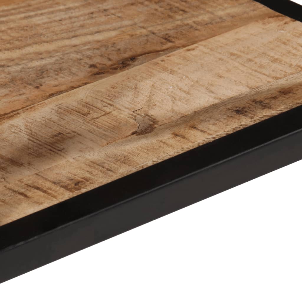 Mesa De Centro De Madera Maciza De Mango Rugosa 35x35x30 Cm_4