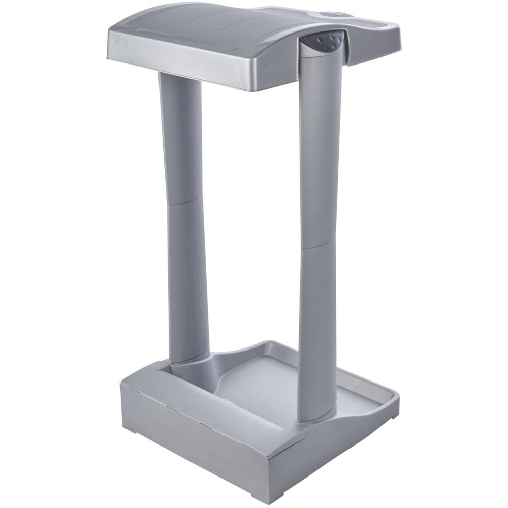 Papelera Vertical Soporte Para Bolsas De Basura Con Compartimento De Almacenaje, 60-120 L, Ole, Plateado_2