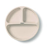 Plato De Silicona Con Compartimentos Y Ventosa Beige