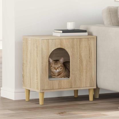 Casa Para Gatos Sonoma 51 X 30 X 52 Cm Madera De Ingeniería_1