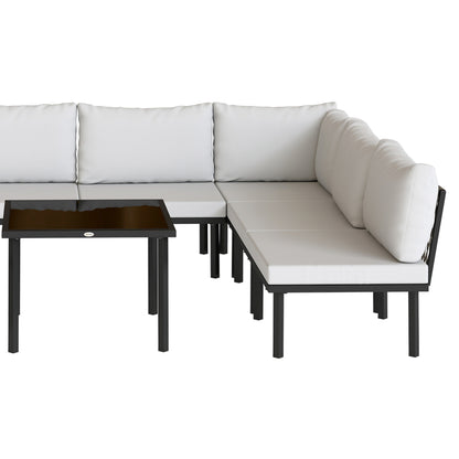 Muebles De Jardín Outsunny Metal, Poliéster Gris Claro 116x60.5x64 Cm_3