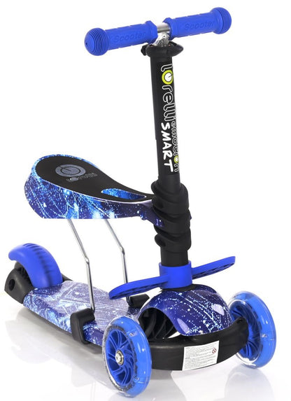 Patinete Infantil Con Asiento Smart Blue Cosmos_0