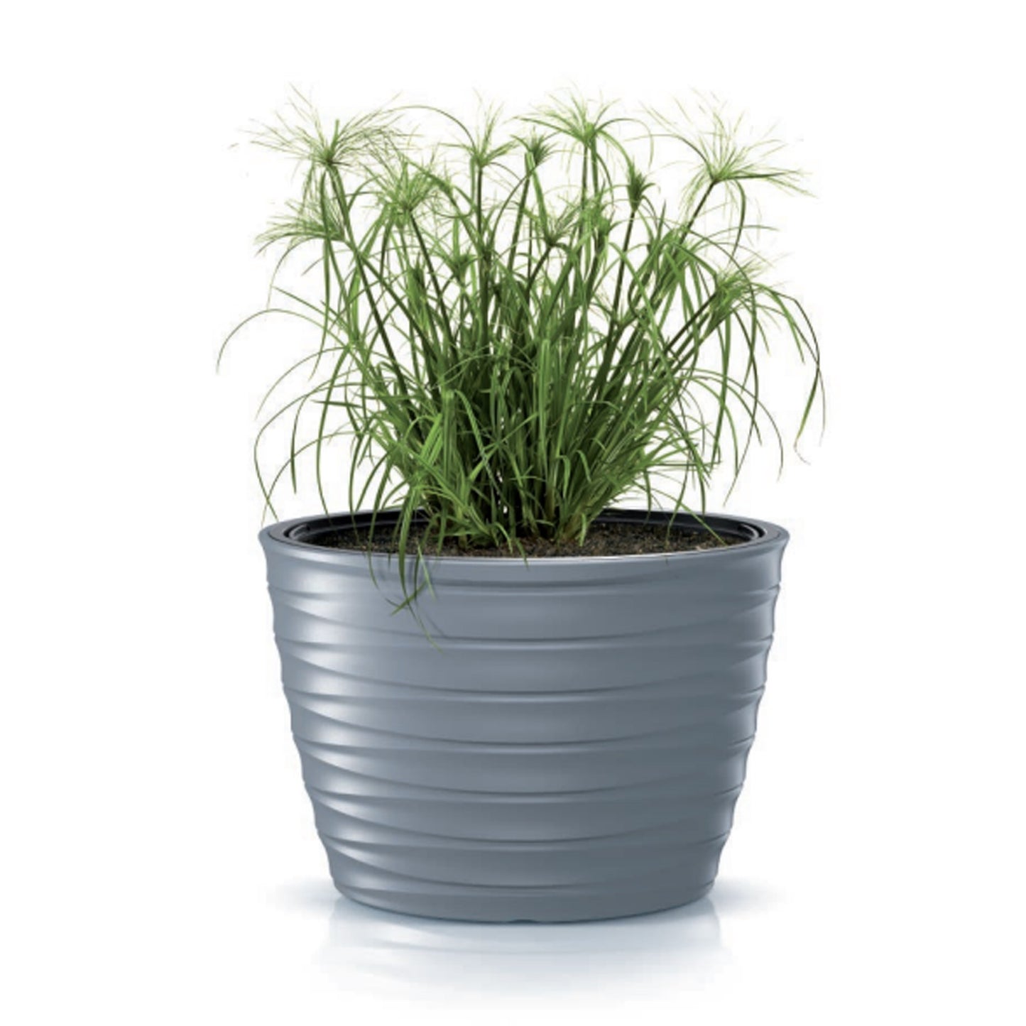 Maceta Freze - Oval 55l., Con Depósito, Dimensiones (mm) 593x393x420, Color Gris Claro_3
