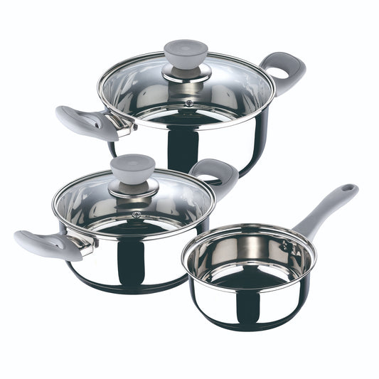 Set 5pc Bateria Cocina Acero Inox Ind Gris Alexia_0