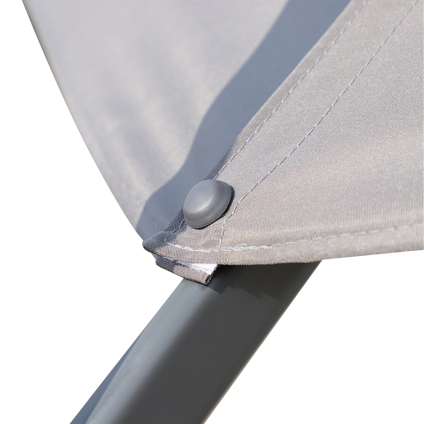 Outsunny Sombrilla Jardín Ø300x250 Cm Rotación 360° Inclinación 6 Niveles Gris_3