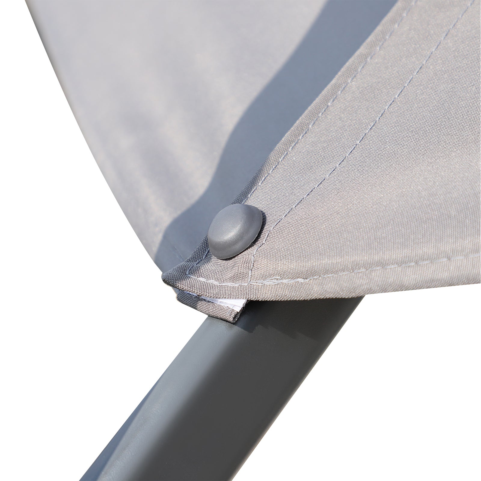 Outsunny Sombrilla Jardín Ø300x250 Cm Rotación 360° Inclinación 6 Niveles Gris_3