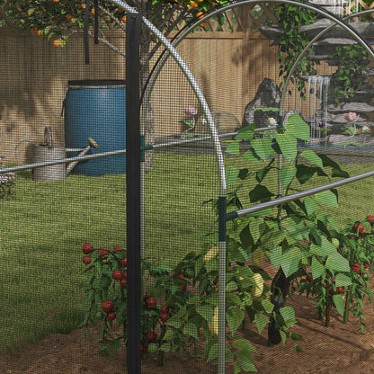 Outsunny Jaula De Protección Con Soportes Puerta 120x300x146 Cm Negro_3
