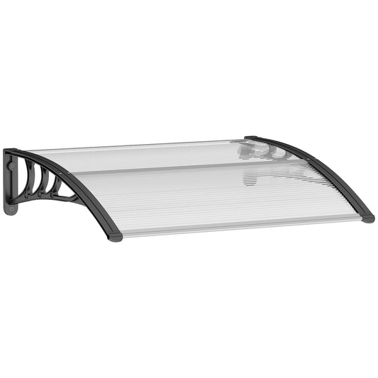 Outsunny Tejadillo De Protección 75x100cm Marquesina Para Puerta Transparente_0