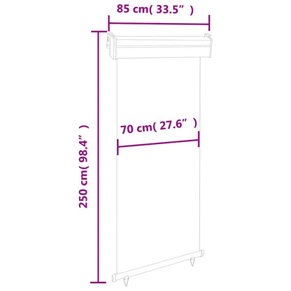 Vidaxl Toldo Lateral De Balcón Color Crema 85x250 Cm_2
