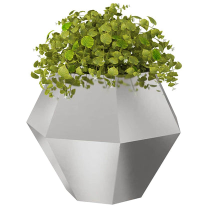 Jardinera 2 Pcs Plateado 100 X 100 X 80 Cm Acero Inoxidable_2