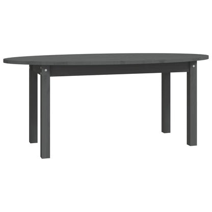 Mesa De Centro De Madera Maciza De Pino Gris 110x55x45 Cm_0