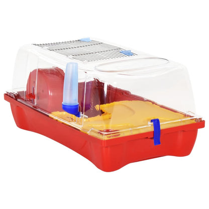 Vidaxl Jaula Para Hámster Polipropileno Roja 57x33x26 Cm_3