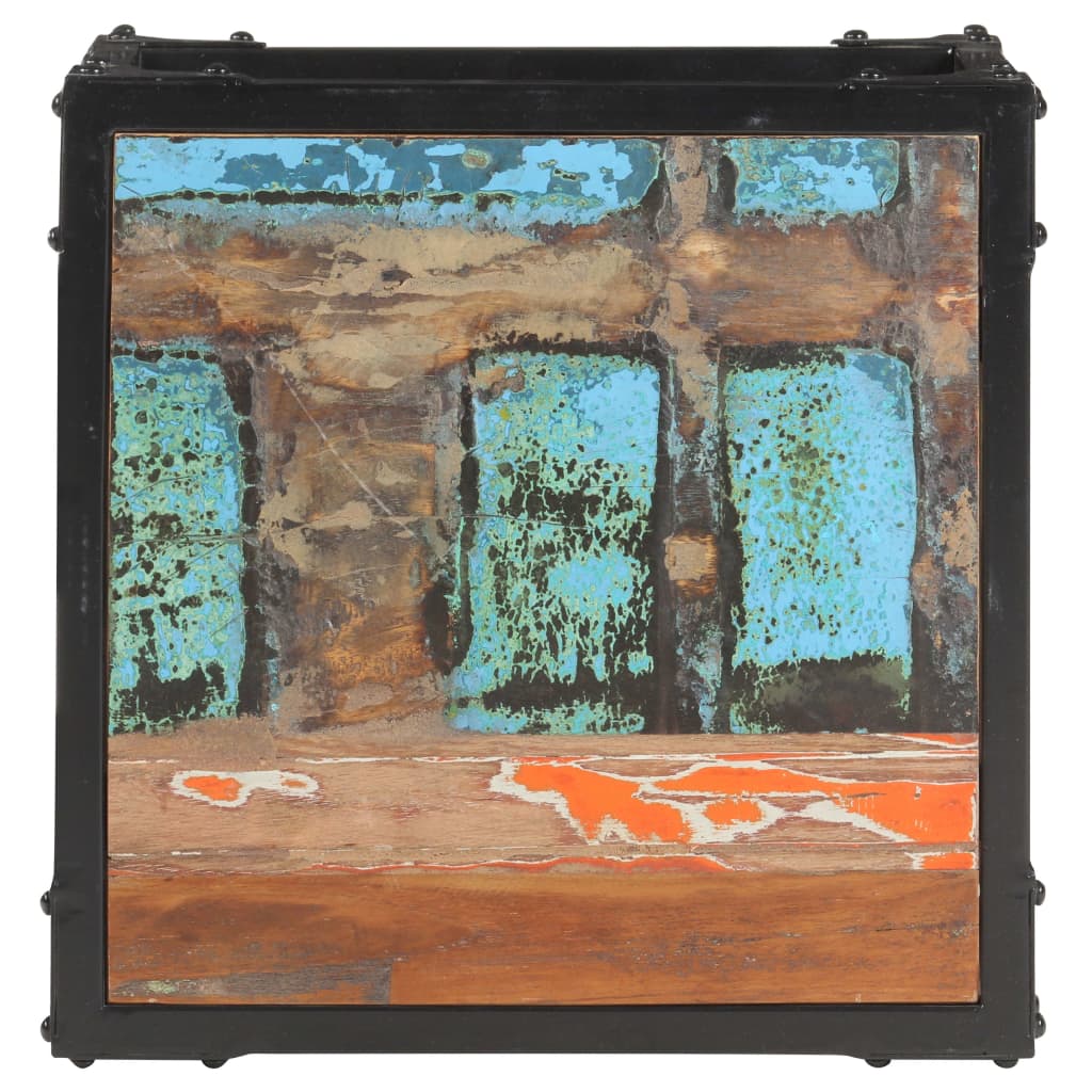 Mesa De Centro De Madera Maciza Reciclada 40x40x36 Cm_1
