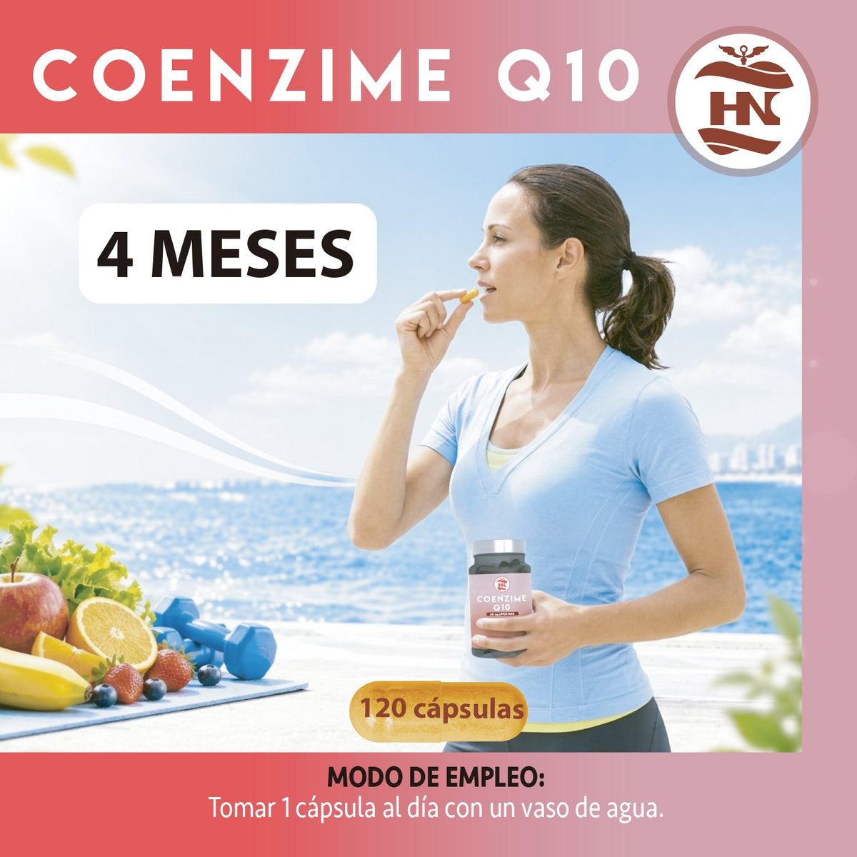 Pack 2 X Coenzima Q10 200mg + Vitamina E - 2 X 120 Cápsulas - Complemento Alimenticio_3