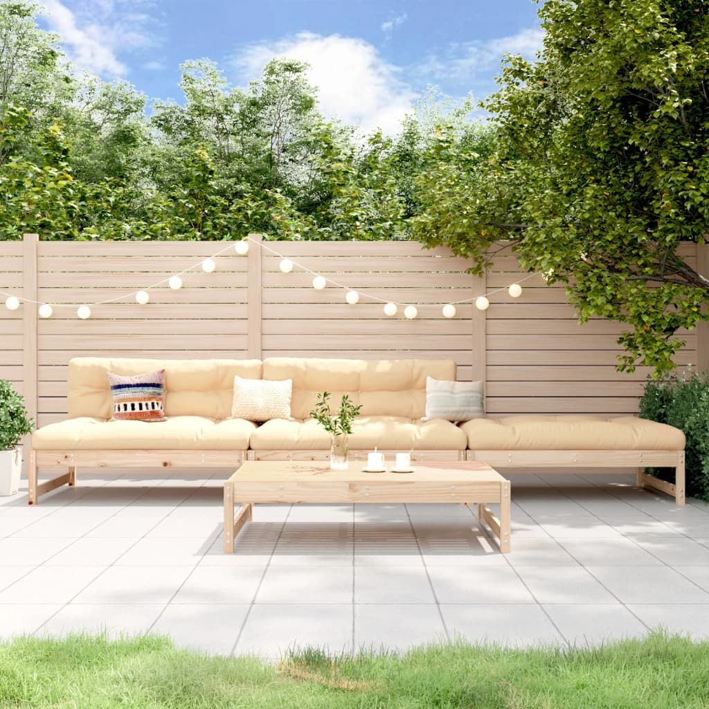 Vidaxl Juego De Muebles De Jardín 4 Piezas Madera Maciza De Pino_1