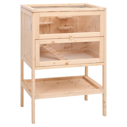 Vidaxl Jaula Para Hámster 55x40x80 Cm De Madera Maciza De Abeto_0