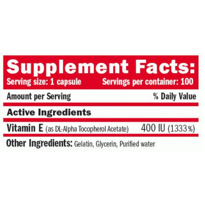 Vitamin E 400 Iu 100 Perlas