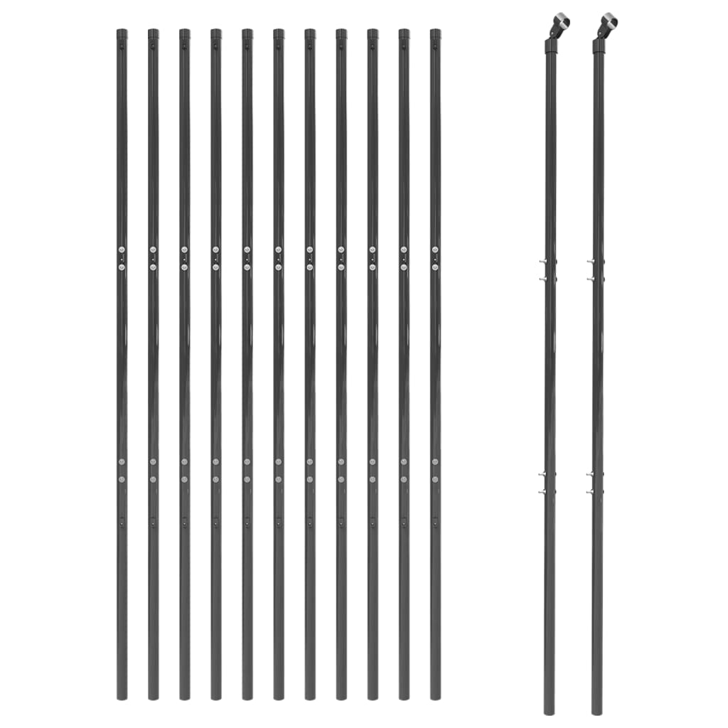 Cerca De Alambre De Acero Galvanizado Gris Antracita 1,8x25 M / Vetonek_4