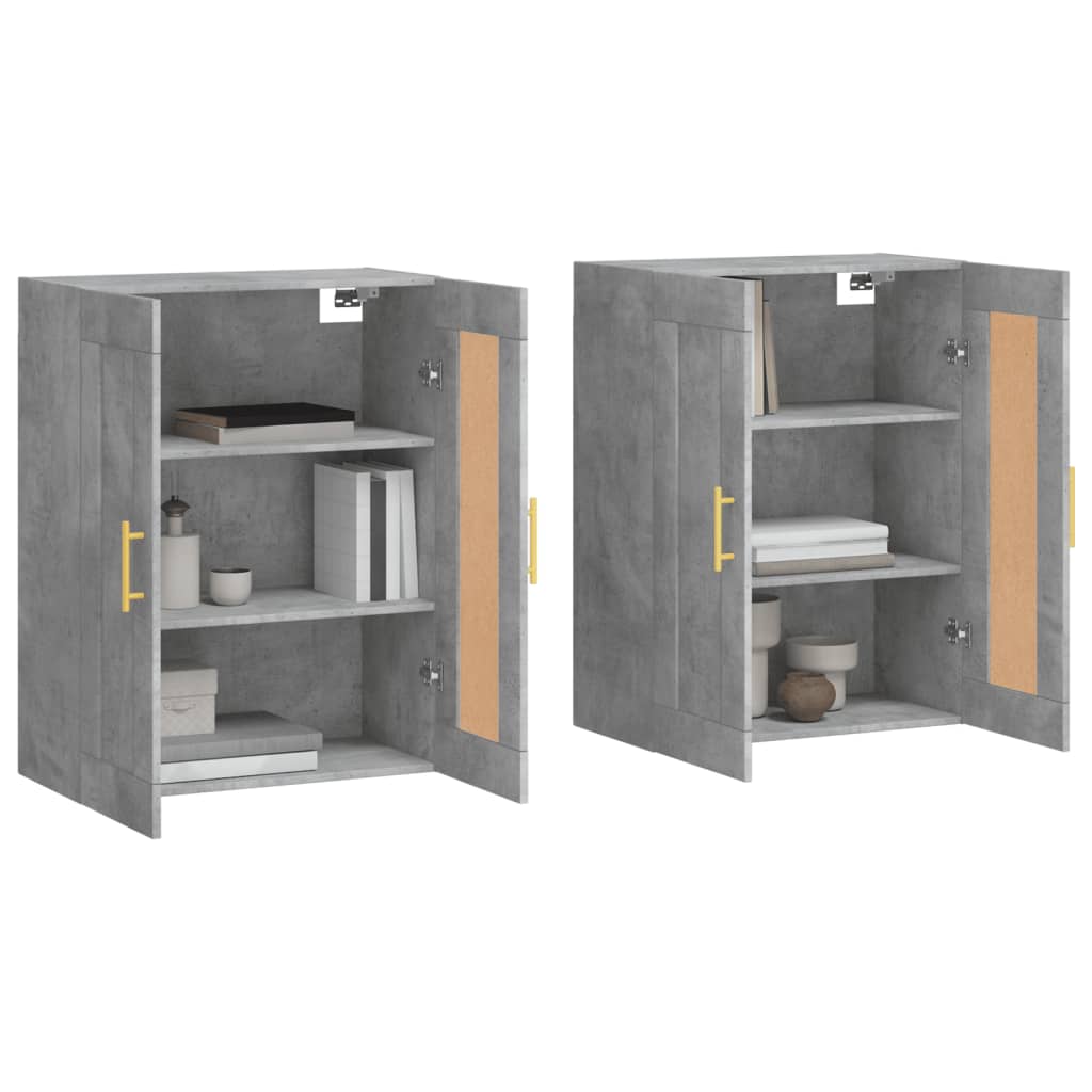 Armarios De Pared 2 Uds Madera De Ingeniería Gris Hormigón_2