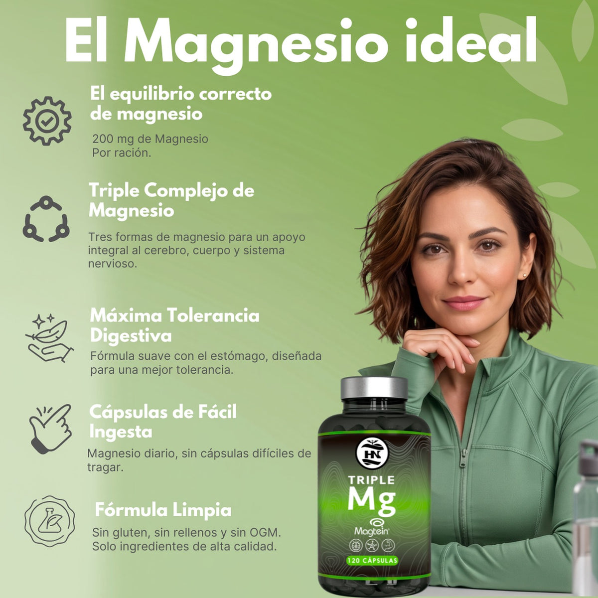 Pack 2 X Triple Magnesio Complex Premium Con Magtein® - 210 Mg De Magnesio - 2 X 120 Cápsulas_4