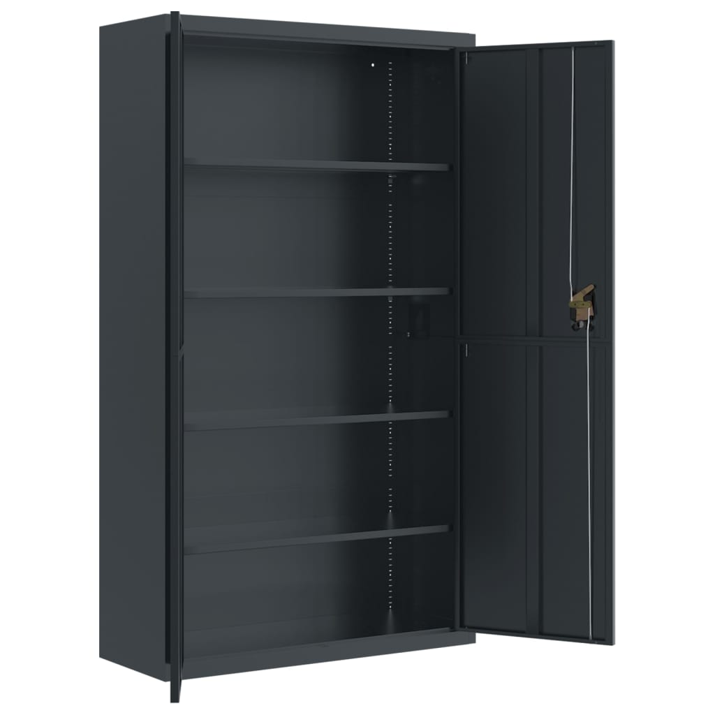Armario Archivador De Acero Gris Antracita 105x40x180 Cm_3