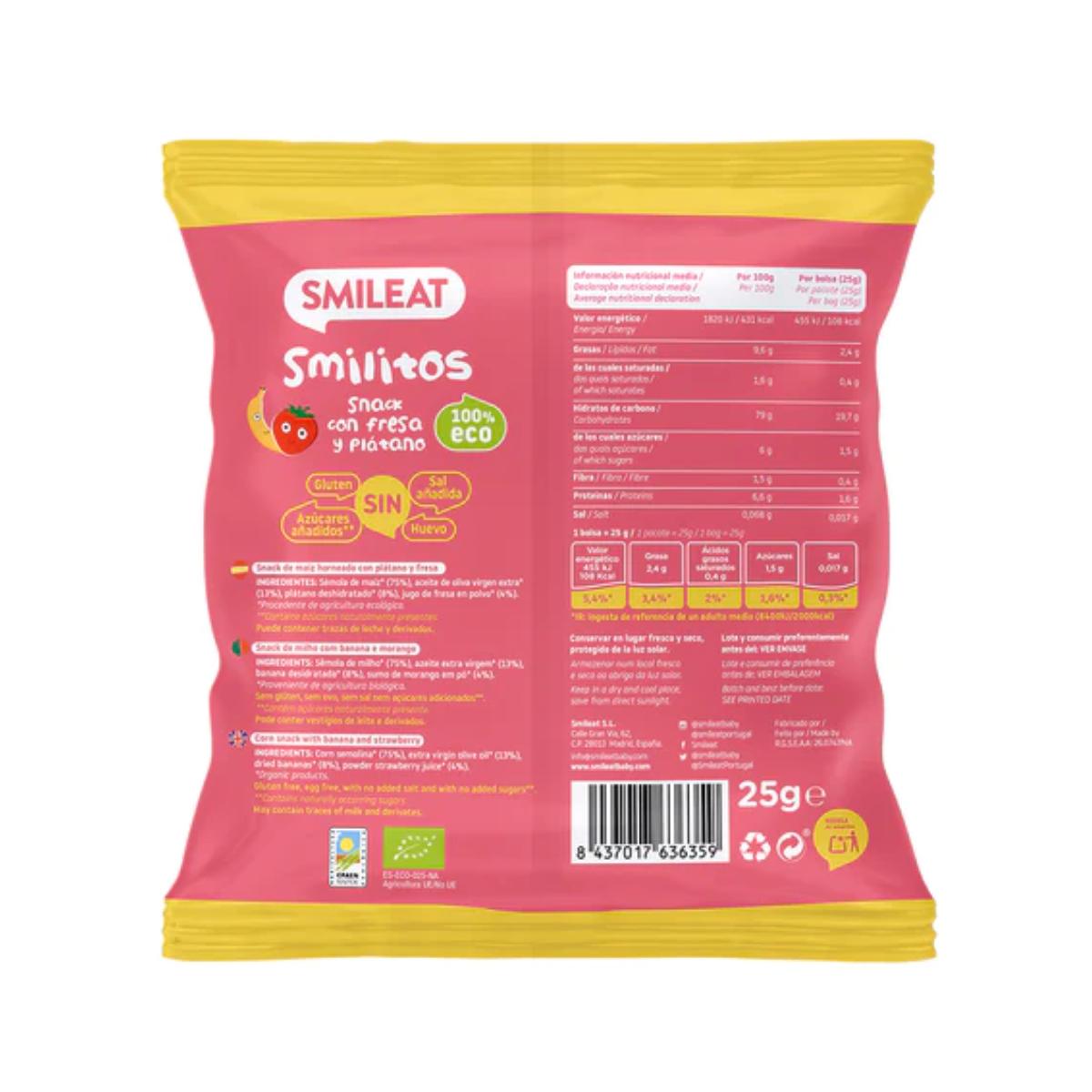 Pack 12x Mix Smilitos, Gusanitos ECO Smileat, 25gr