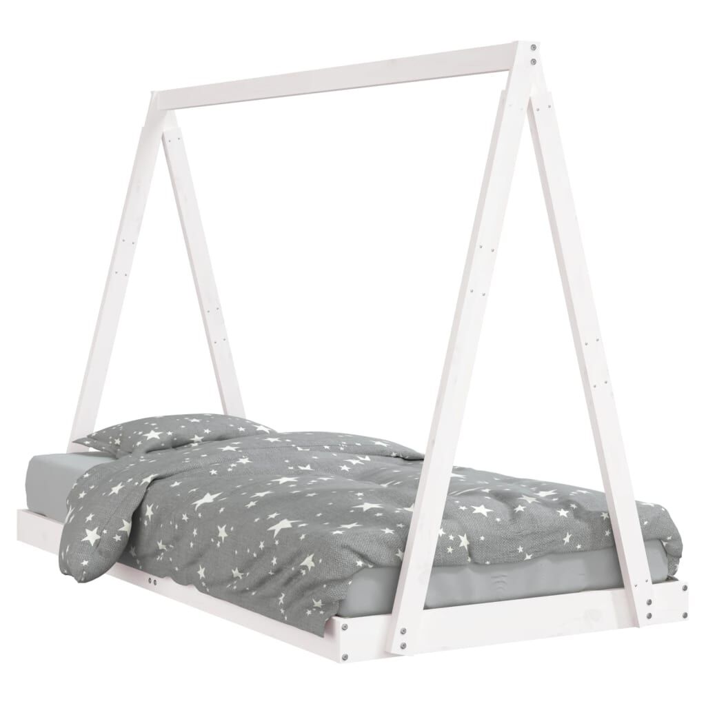 Vidaxl Estructura De Cama Para Niños Madera De Pino Blanco 90x190 Cm_0
