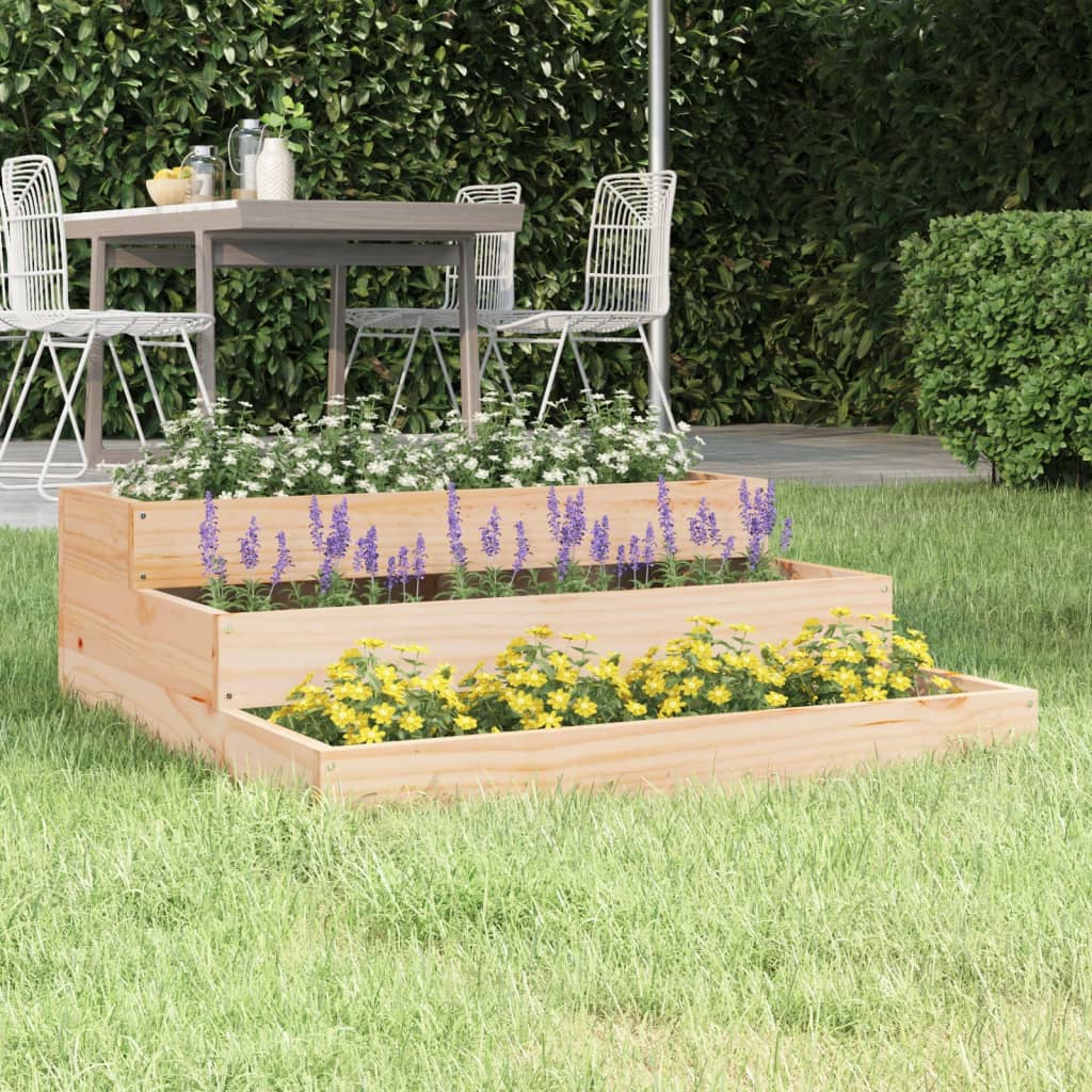 Jardinera De Madera Maciza De Pino 78x78x27 Cm_1