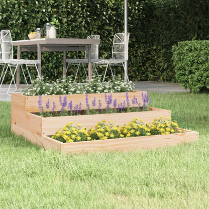 Jardinera De Madera Maciza De Pino 78x78x27 Cm_1