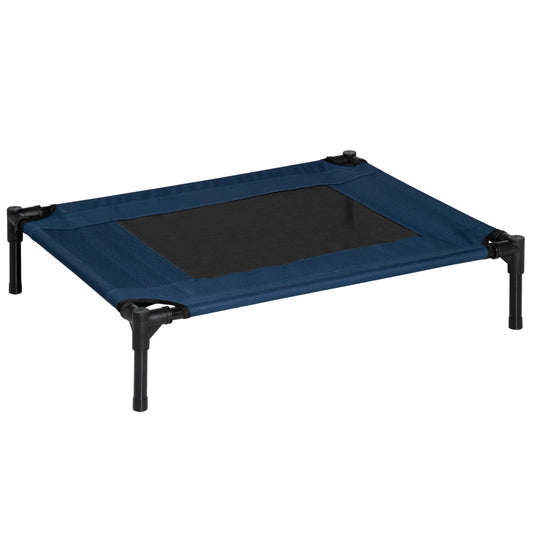 Pawhut Cama Elevada Perros Con Malla Transpirable Tela Oxford 76x61x18 Cm Azul_0