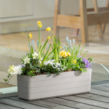 Jardineras Con Autorriego Berberis 60 Blanco/verde.