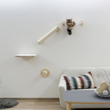 Kerbl Recorrido Mural Para Gatos Alps Blanco Y Natural 52x14x33 Cm_1