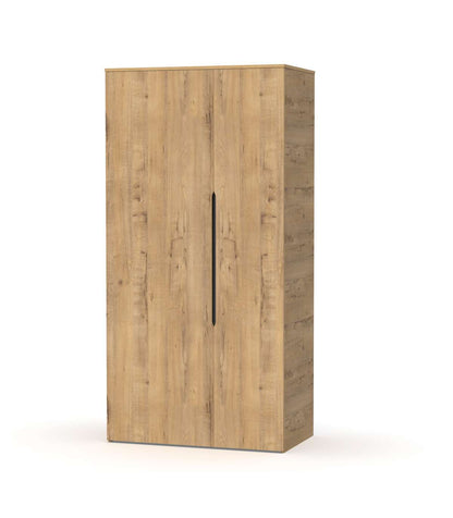 Armario Ropero 2 Puertas Abatibles Noa Acabado Roble Gold, 100cm(ancho) 200cm(altura) 57cm_0
