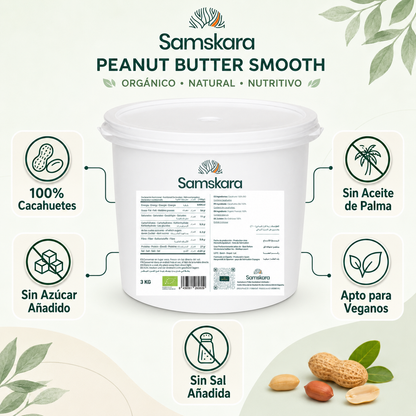 Crema De Cacahuete Ecológica Bio Smooth - 2 X 3kg (6kg) | 100% Cacahuete Tostado, Sin Azúcares Ni Aceite De Palma_5