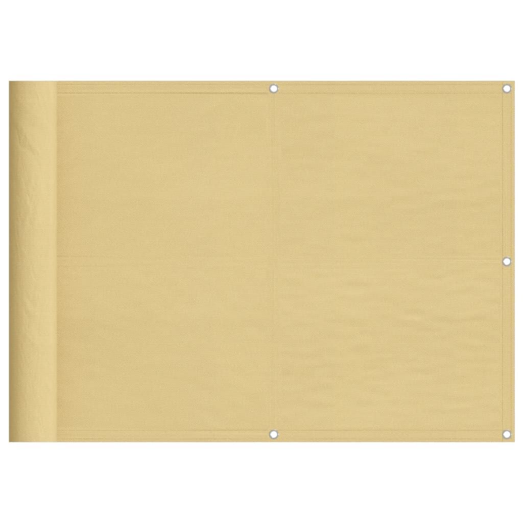 Vidaxl Pantalla De Balcón 100% Poliéster Oxford Color Arena 75x500 Cm_0