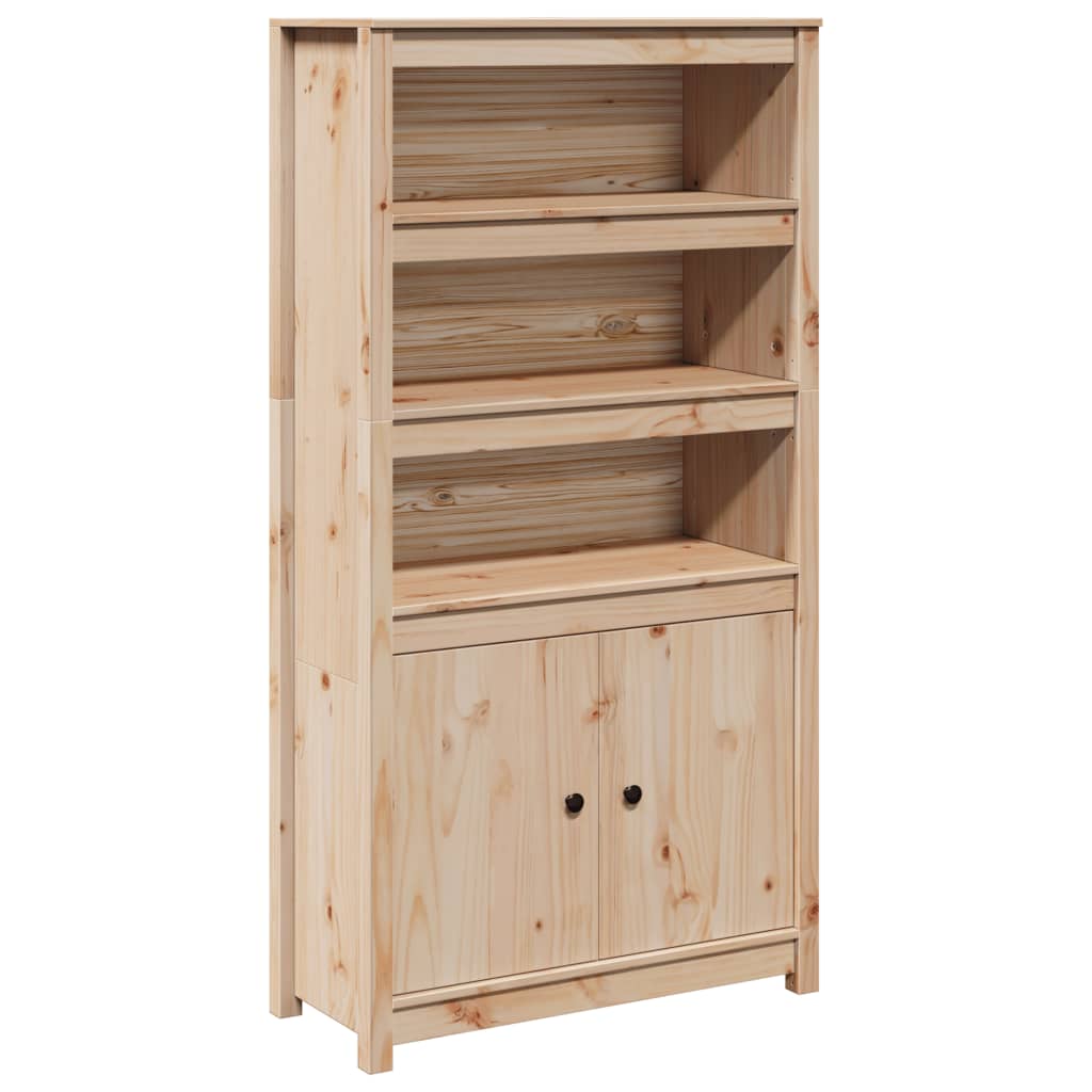Aparador De Madera Maciza De Pino 80x35x154 Cm / Vetonek_2