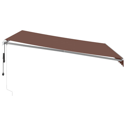 Toldo Retráctil Automático Marrón 400x350 Cm_3