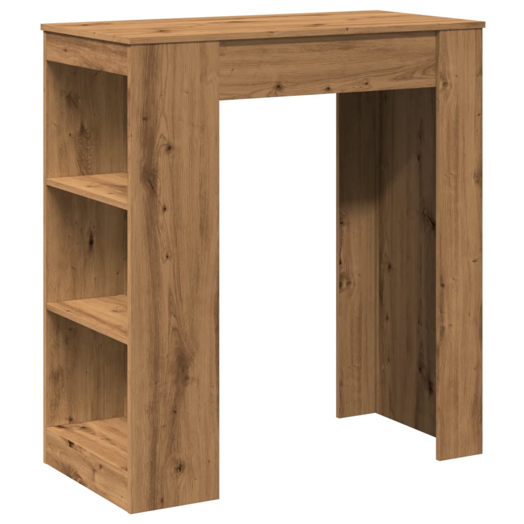 Mesa Alta Con Estantes Madera Roble Artisian 95x47x103,5 Cm_0