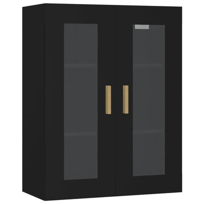 Armario De Pared Colgante Negro 69,5x34x90 Cm / Vetonek_0